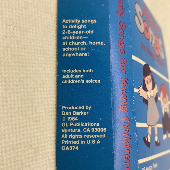 Activity Songs For Young Children Audio Cassette by Alice Painter 1994 Vintage - Picture 8 of 9